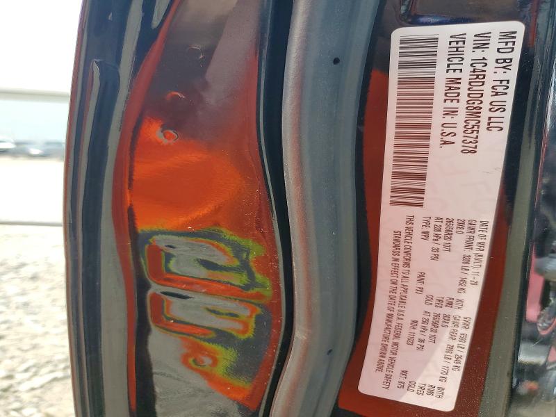 Photo 14 from auction – 2021 DODGE DURANGO with VIN 1C4RDJDG8MC557378