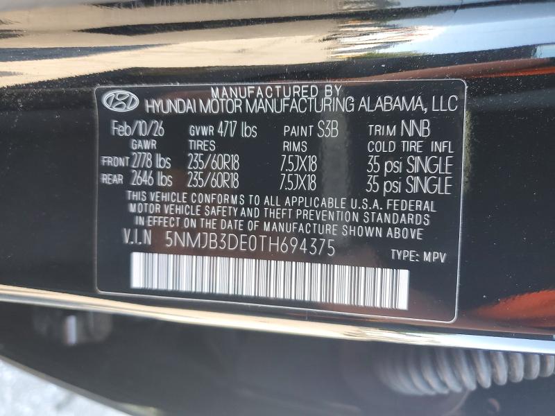 Photo 14 from auction – 2026 HYUNDAI TUCSON with VIN 5NMJB3DE0TH694375