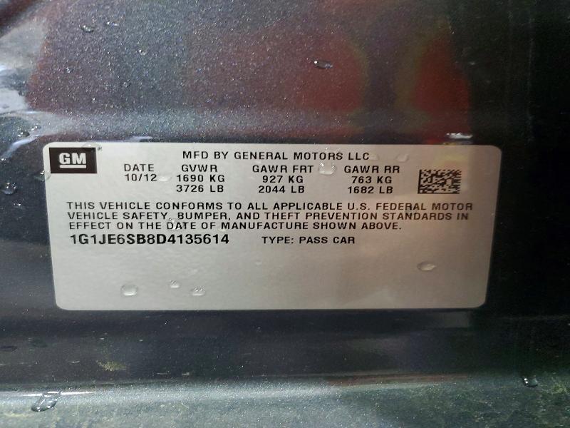 Photo 14 from auction – 2013 CHEVROLET SONIC with VIN 1G1JE6SB8D4135614