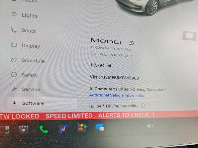 Photo 9 from auction – 2019 TESLA MODEL 3 with VIN 5YJ3E1EB9KF365988