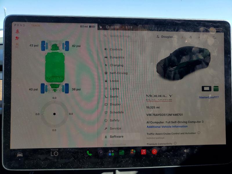Photo 9 from auction – 2022 TESLA MODEL Y with VIN 7SAYGDEF2NF446701