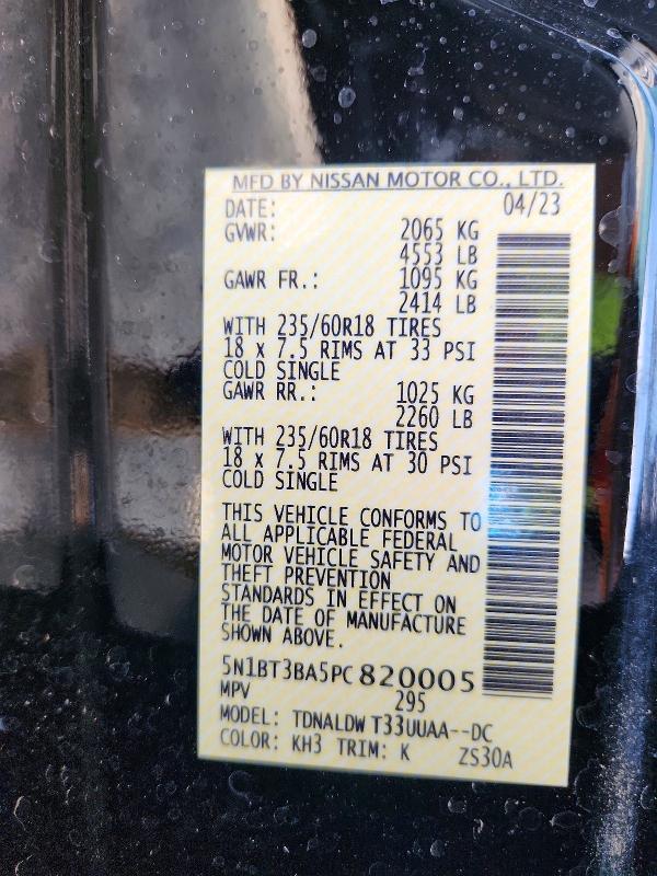 Photo 14 from auction – 2023 NISSAN ROGUE with VIN 5N1BT3BA5PC820005