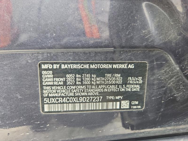 Photo 14 from auction – 2020 BMW X5 with VIN 5UXCR4C0XL9D27237