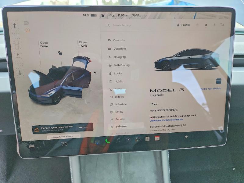 Фото 9 с аукциона – 2026 TESLA MODEL 3 с VIN 5YJ3E1EA2TF206707