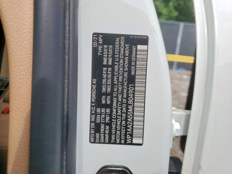 Photo 14 from auction – 2021 PORSCHE MACAN with VIN WP1AA2A55MLB04901