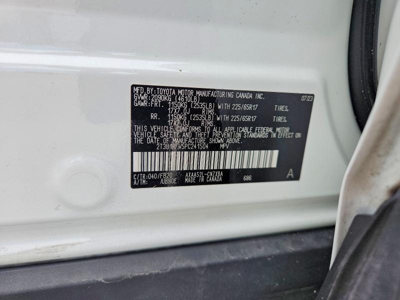 Photo 14 from auction – 2023 TOYOTA RAV4 with VIN 2T3H1RFV5PC241504
