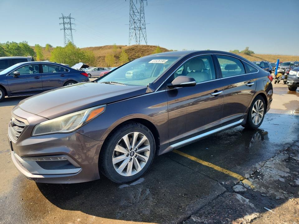 HYUNDAI SONATA 2015 with VIN 5NPE34AFXFH065585 - Photo from auction
