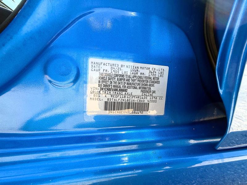 Photo 10 from auction – 2021 NISSAN VERSA with VIN 3N1CN8EV4ML886692