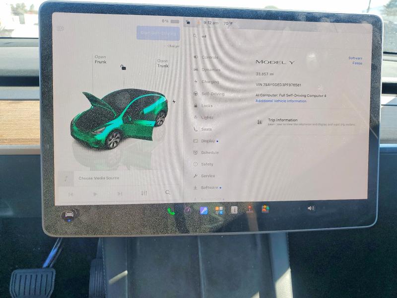 صورة رقم 9 من المزاد - 2023 TESLA MODEL Y مع VIN 7SAYGDED3PF976581