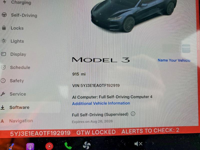 Photo 9 from auction – 2026 TESLA MODEL 3 with VIN 5YJ3E1EA0TF192919