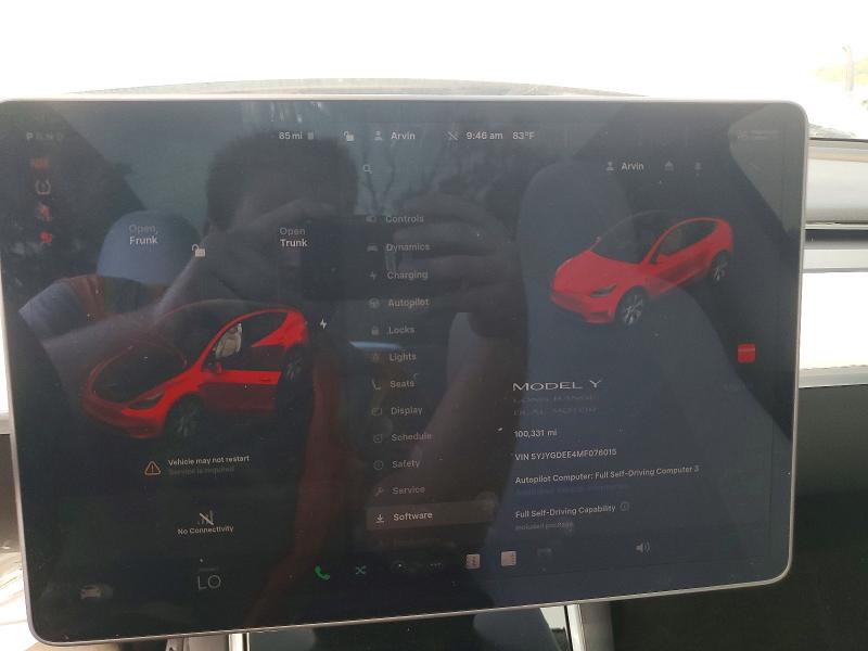 Photo 9 from auction – 2016 TESLA MODEL Y with VIN 5YJYGDEE4MF076015