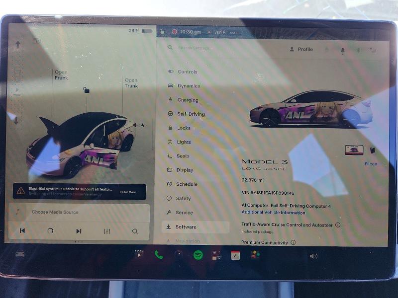 Photo 9 from auction – 2025 TESLA MODEL 3 with VIN 5YJ3E1EA1SF890146