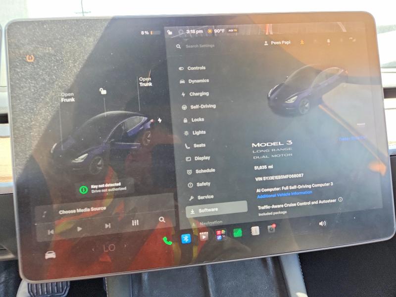 Photo 9 from auction – 2021 TESLA MODEL 3 with VIN 5YJ3E1EB5MF068087
