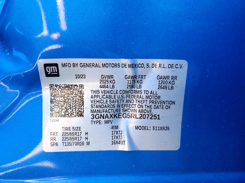 Photo 14 from auction – 2024 CHEVROLET EQUINOX with VIN 3GNAXKEG5RL207251