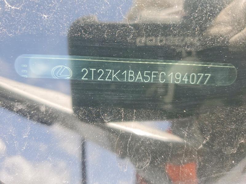 Photo 14 from auction – 2015 LEXUS RX with VIN 2T2ZK1BA5FC194077