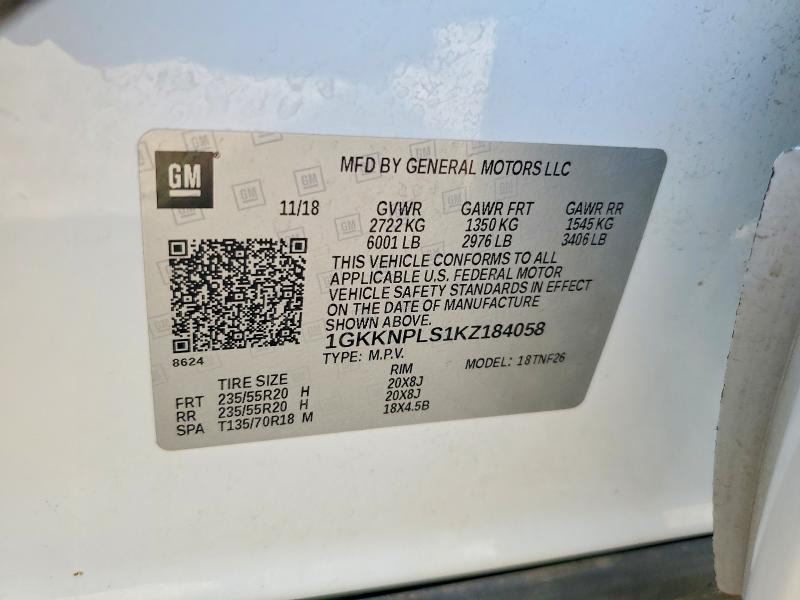 Photo 14 from auction – 2019 GMC ACADIA with VIN 1GKKNPLS1KZ184058
