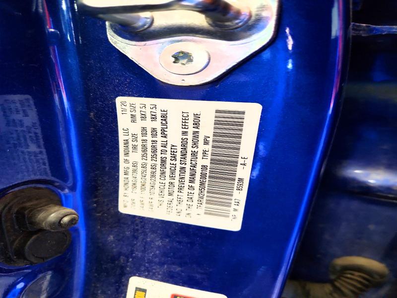 Photo 14 from auction – 2021 HONDA CR-V with VIN 7FARW2H50ME000108