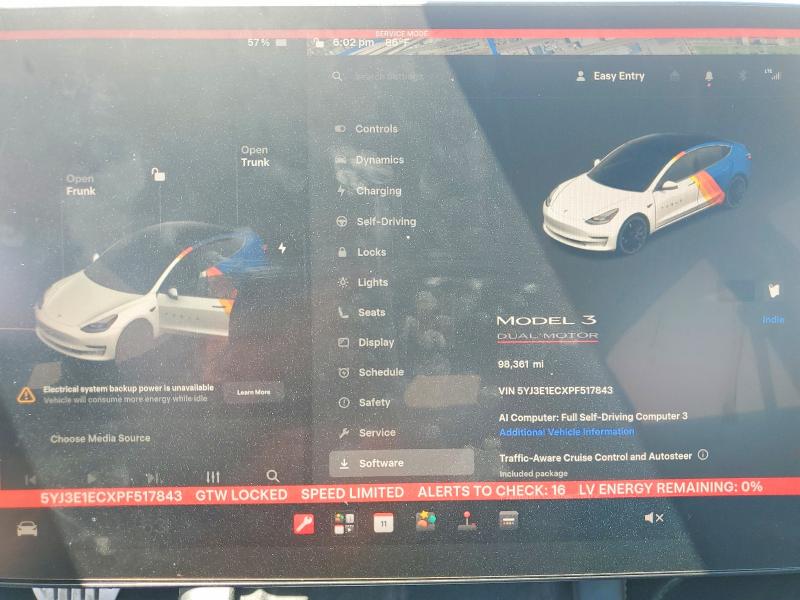 Photo 9 from auction – 2023 TESLA MODEL 3 with VIN 5YJ3E1ECXPF517843