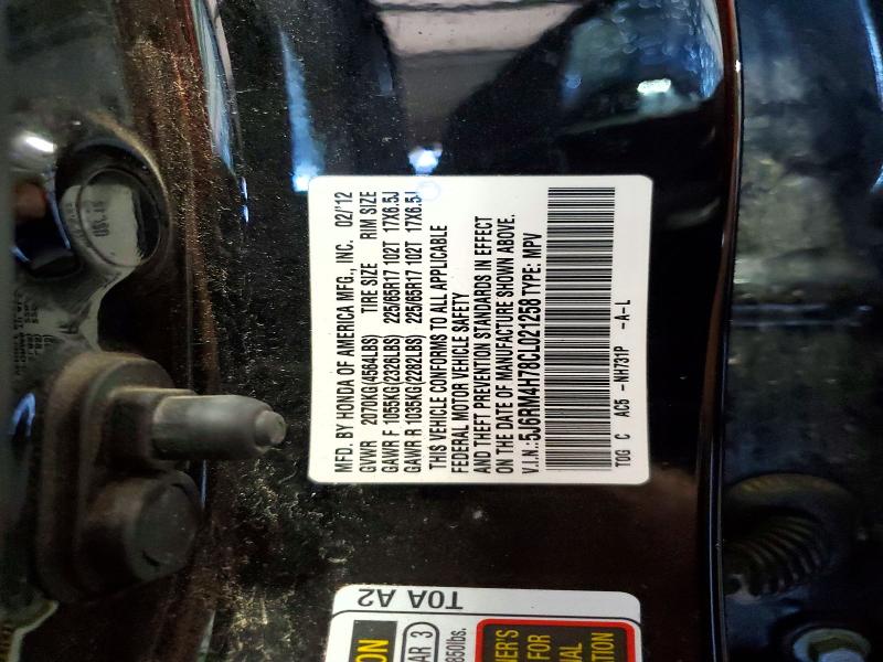 Zdjęcie 14 z aukcji – 2012 HONDA CR-V z VIN 5J6RM4H78CL021258