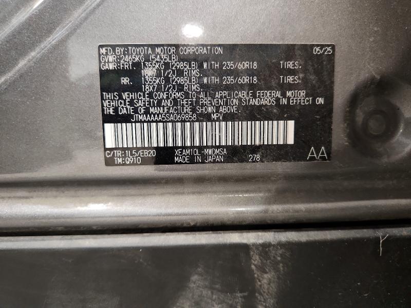 Photo 14 from auction – 2025 TOYOTA BZ4X with VIN JTMAAAAA5SA069858