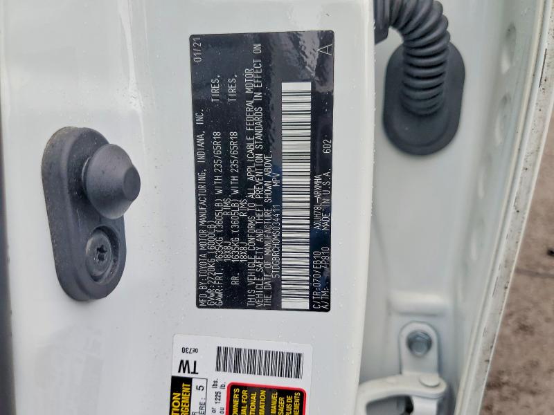 Photo 14 from auction – 2021 TOYOTA HIGHLANDER with VIN 5TDGBRCH0MS034411