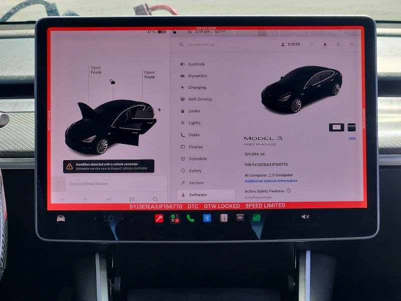 Photo 9 from auction – 2018 TESLA MODEL 3 with VIN 5YJ3E1EA3JF156770