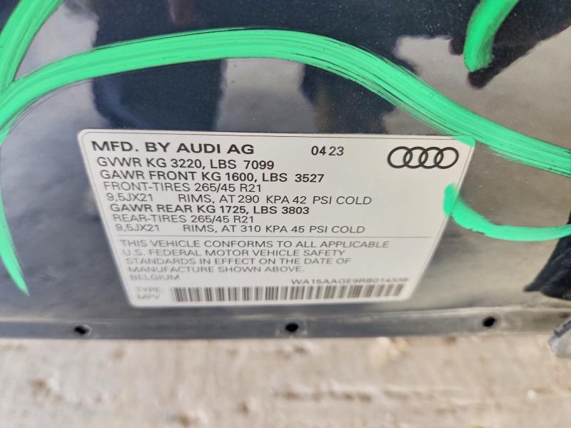 Photo 14 from auction – 2024 AUDI Q8 E-TRON with VIN WA15AAGE9RB014338