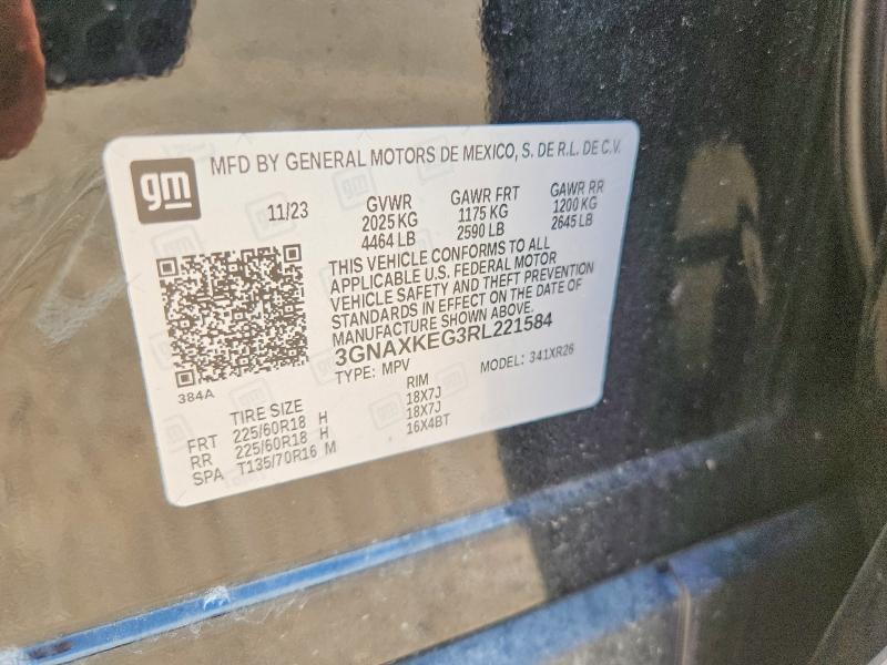 Photo 14 from auction – 2024 CHEVROLET EQUINOX with VIN 3GNAXKEG3RL221584
