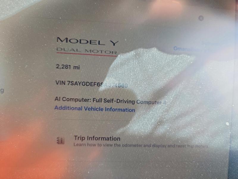 Фото 9 с аукциона – 2025 TESLA MODEL Y с VIN 7SAYGDEF6SA374569