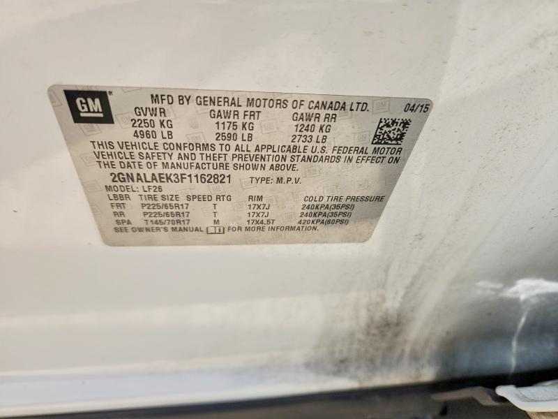 Photo 14 from auction – 2015 CHEVROLET EQUINOX with VIN 2GNALAEK3F1162821