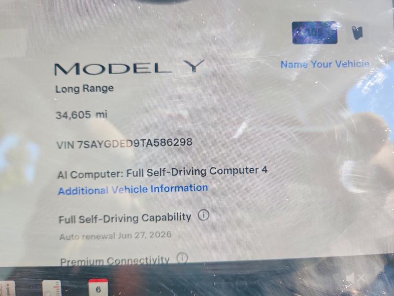 Фото 9 с аукциона – 2026 TESLA MODEL Y с VIN 7SAYGDED9TA586298