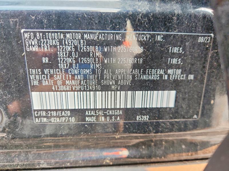 Снимка 14 от търг – 2023 TOYOTA RAV4 с VIN 4T3D6RFV9PU134910