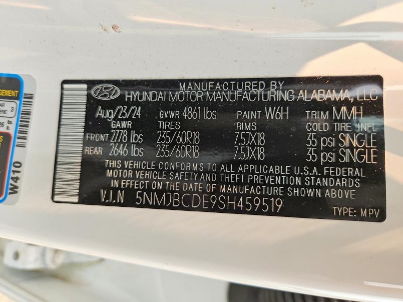 Снимка 14 от търг – 2025 HYUNDAI TUCSON с VIN 5NMJBCDE9SH459519