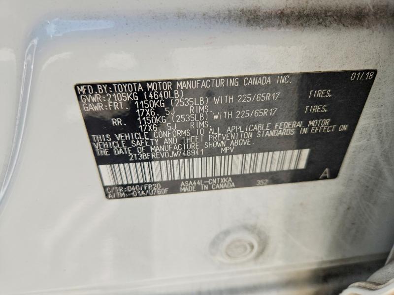 Photo 14 from auction – 2018 TOYOTA RAV4 with VIN 2T3BFREV0JW748941