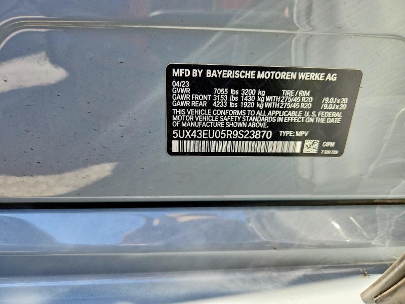 Photo 14 from auction – 2024 BMW X5 with VIN 5UX43EU05R9S23870
