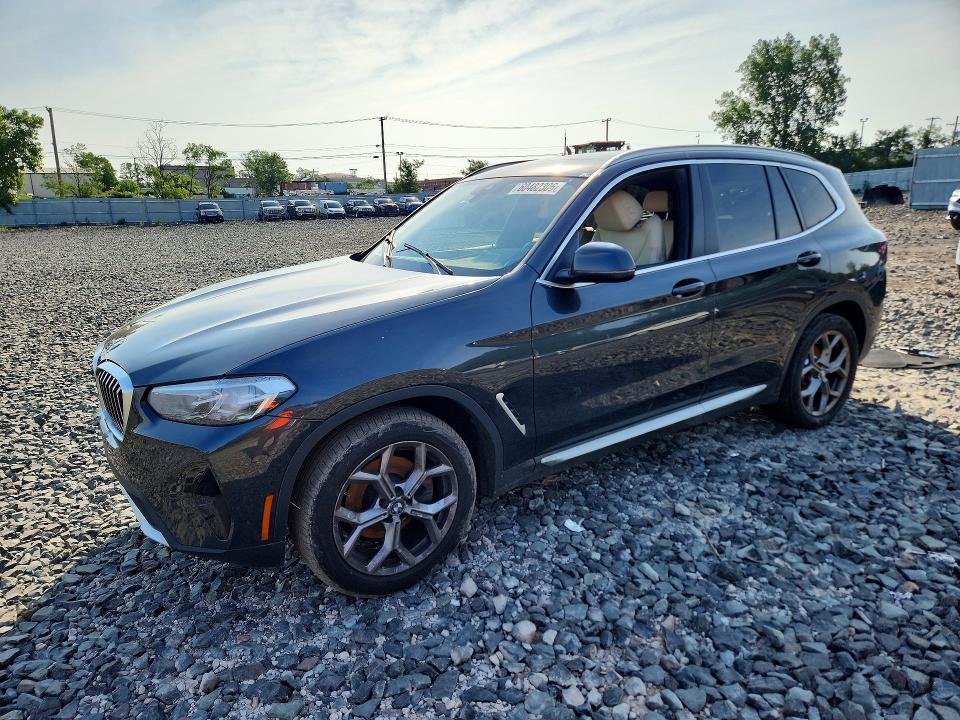 BMW X3 2023 with VIN 5UX53DP01P9T18028 - Photo from auction