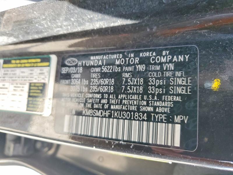 Photo 14 from auction – 2019 HYUNDAI SANTA FE XL with VIN KM8SMDHF1KU301834