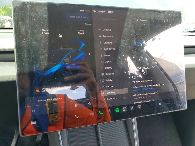 Foto 9 de la subasta – 2026 TESLA MODEL Y con VIN 7SAYGDED2TA705261