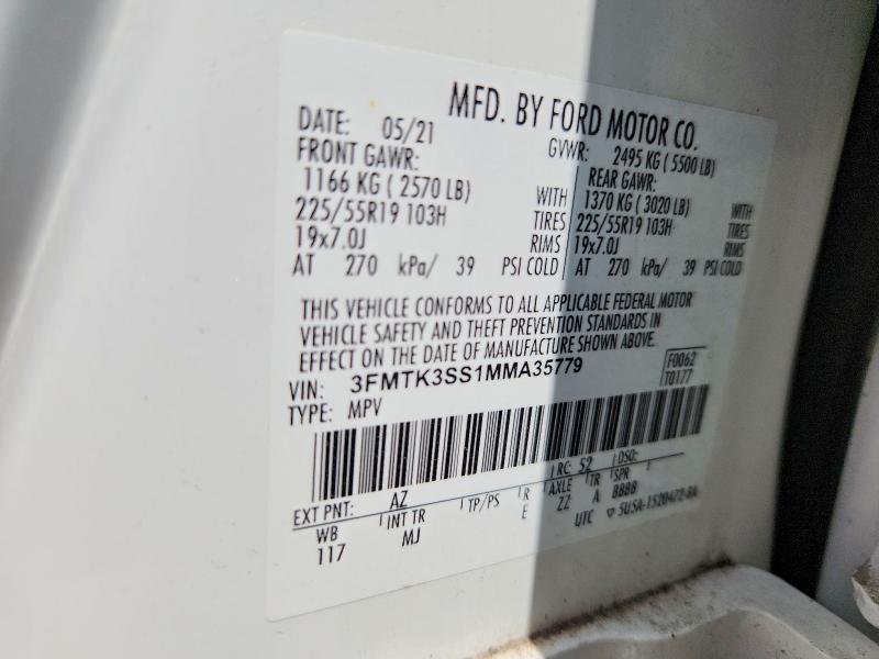 Photo 14 from auction – 2021 FORD MUSTANG MACH-E with VIN 3FMTK3SS1MMA35779