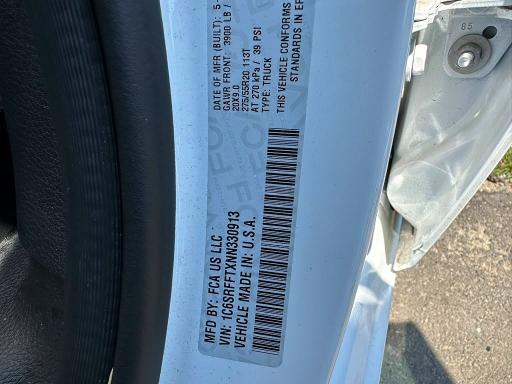 Photo 10 from auction – 2022 RAM 1500 with VIN 1C6SRFFTXNN330913