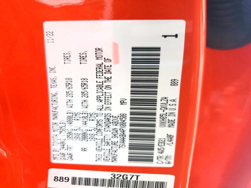 Photo 14 from auction – 2023 TOYOTA SEQUOIA with VIN 7SVAAABA4PX004508