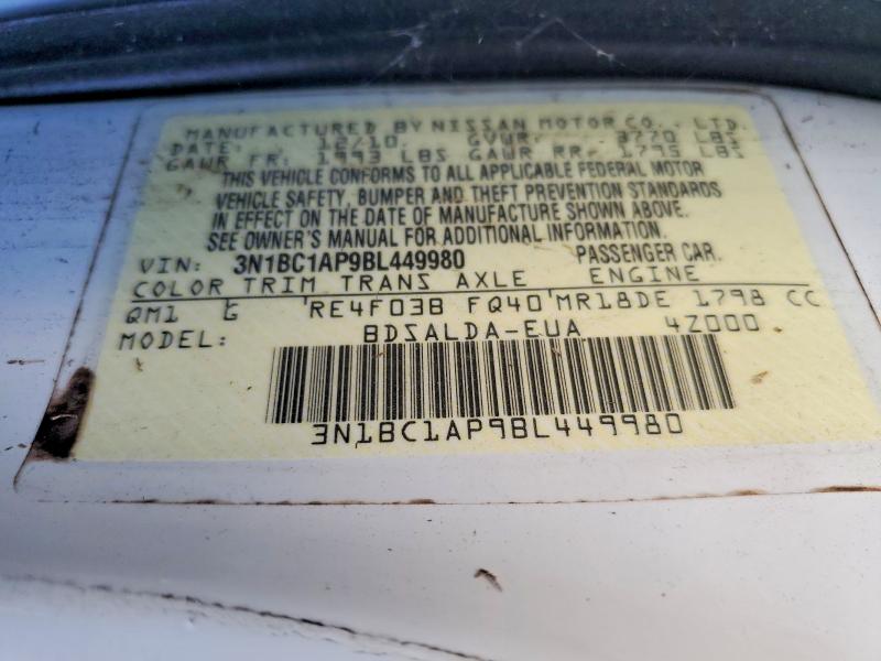 Photo 14 from auction – 2011 NISSAN VERSA with VIN 3N1BC1AP9BL449980