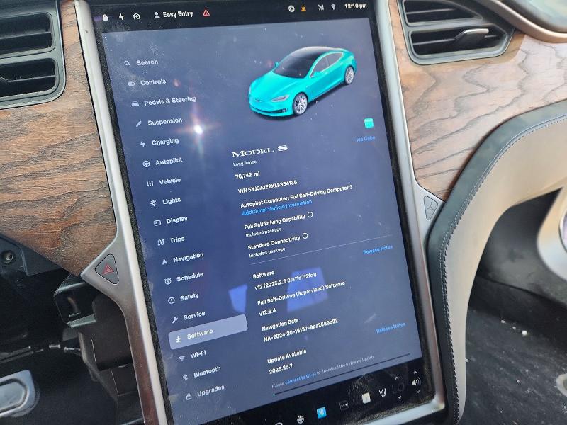 Photo 9 from auction – 2020 TESLA MODEL S with VIN 5YJSA1E2XLF354135