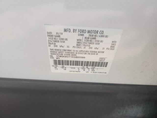 Photo 14 from auction – 2019 FORD EXPLORER with VIN 1FM5K8GT1KGB05599