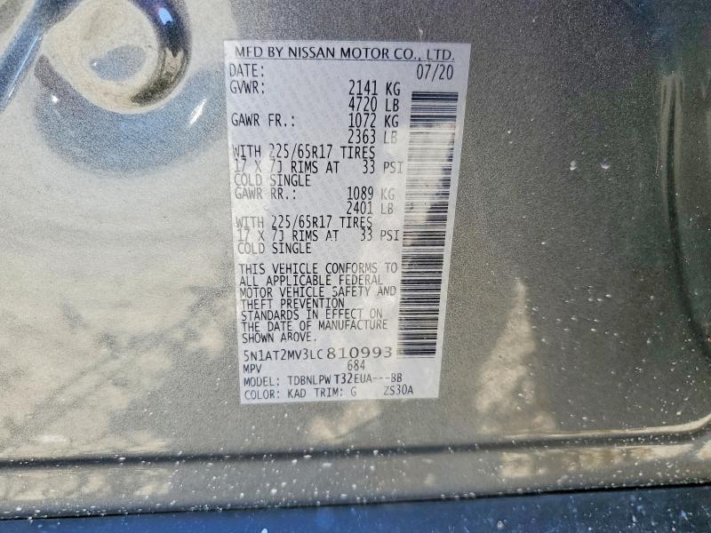 Photo 14 from auction – 2020 NISSAN ROGUE with VIN 5N1AT2MV3LC810993
