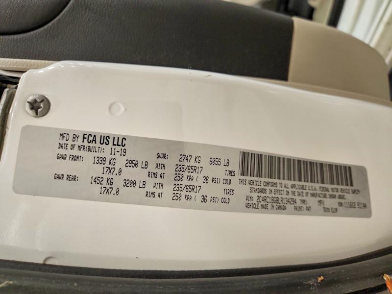 Photo 14 from auction – 2020 CHRYSLER PACIFICA with VIN 2C4RC1BG8LR134294