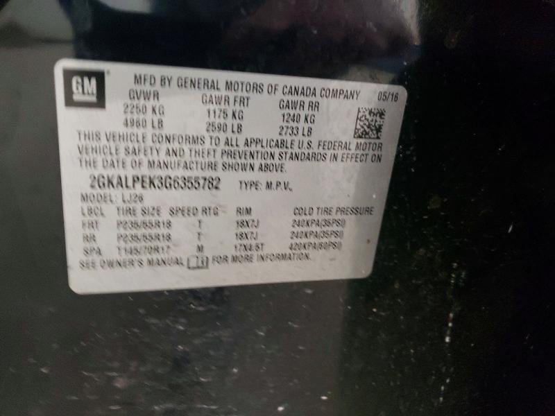 Photo 14 from auction – 2016 GMC TERRAIN with VIN 2GKALPEK3G6355782