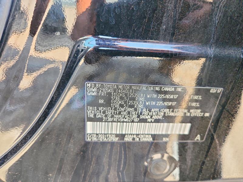 Photo 14 from auction – 2017 TOYOTA RAV4 with VIN 2T3BFREV9HW627187