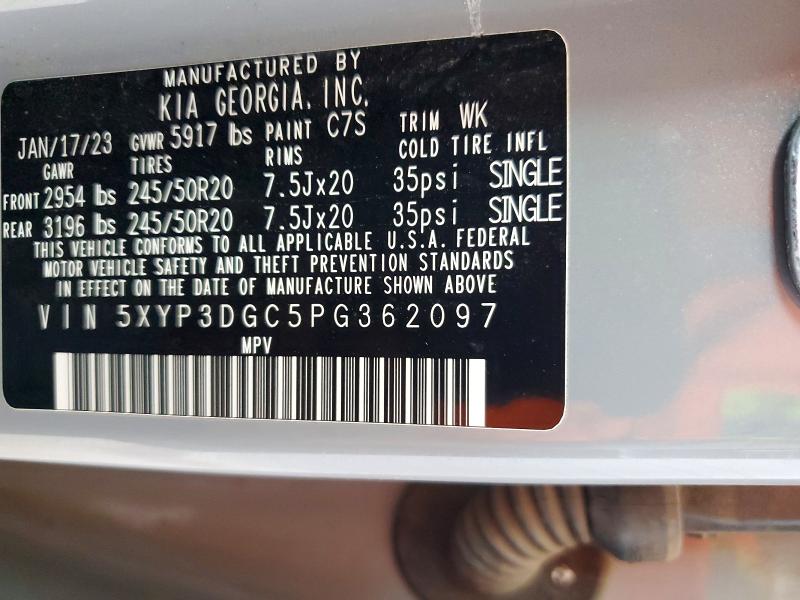Photo 14 from auction – 2023 KIA TELLURIDE with VIN 5XYP3DGC5PG362097