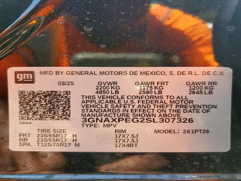 Foto 14 de la subasta – 2025 CHEVROLET EQUINOX con VIN 3GNAXPEG2SL307326